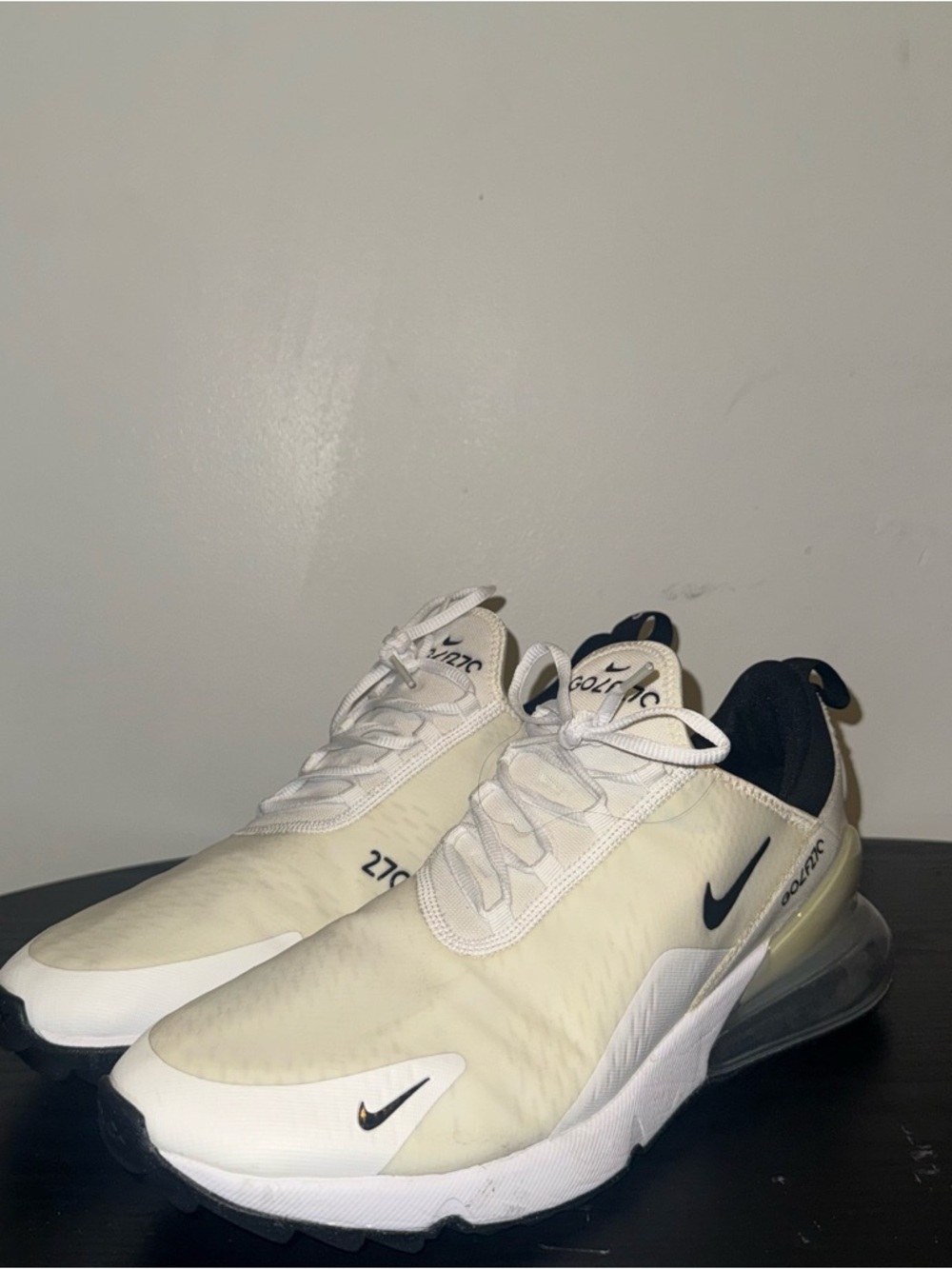 Nike Men's Air Max 270 Cream White with Black Accents